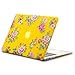 Kuzy MacBook Air 13 inch Case A1466 A1369 Soft Touch Cover for Older Version 2017, 2016, 2015 Hard Shell - Vintage Flower Yellow