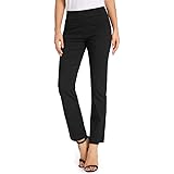 black bootleg pull on trousers