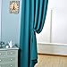 Turquoize Teal Curtains Thermal Insulated Blackout Curtains for Bedroom 63 Inch Length Grommet Top Curtains 2 Panels Set Room Darkening Curtains Drapes for Living Room, 52 x 63 Inches, Teal