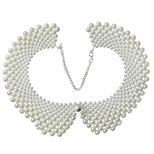 Detachable Blouse Collar Faux Pearls