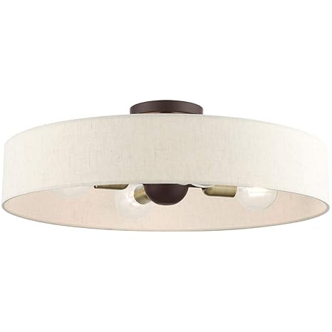 Livex 46038 07 Venlo 4 Light 22 Inch Bronze With Antique Brass