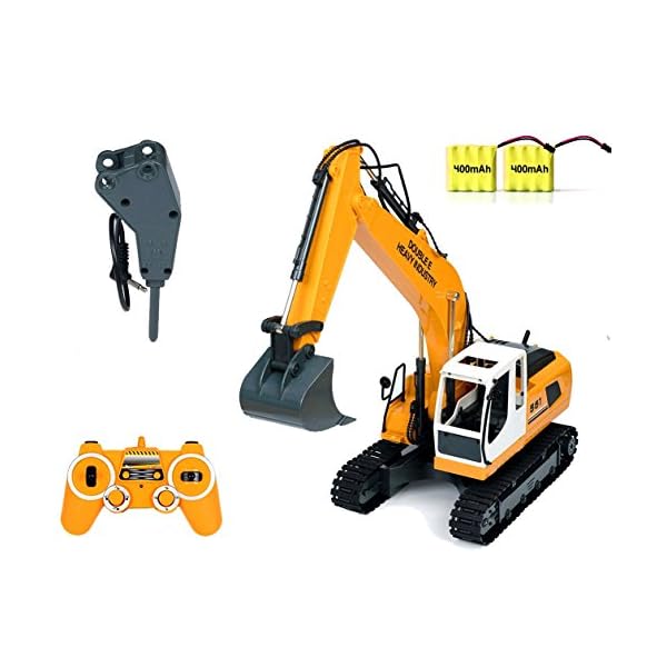 DoubleE RC Excavator Tractor Toy Construction Vehicles 17 Channel Truck
