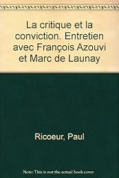 La  critique et la conviction