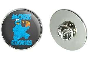 GRAPHICS & MORE Sesame Street Cookie Monster More Cookies Metal 1.1" Tie Tack Hat Lapel Pin Pinback