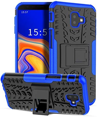 iCoold Samsung Galaxy J4 Plus Case,Galaxy J6 Plus Case,Rugged Kickstand Hybrid Dual Layer PC & Soft TPU Shockproof Slim Anti-Slip Heavy Duty Protective Phone Case Cover for Men Women,Blue