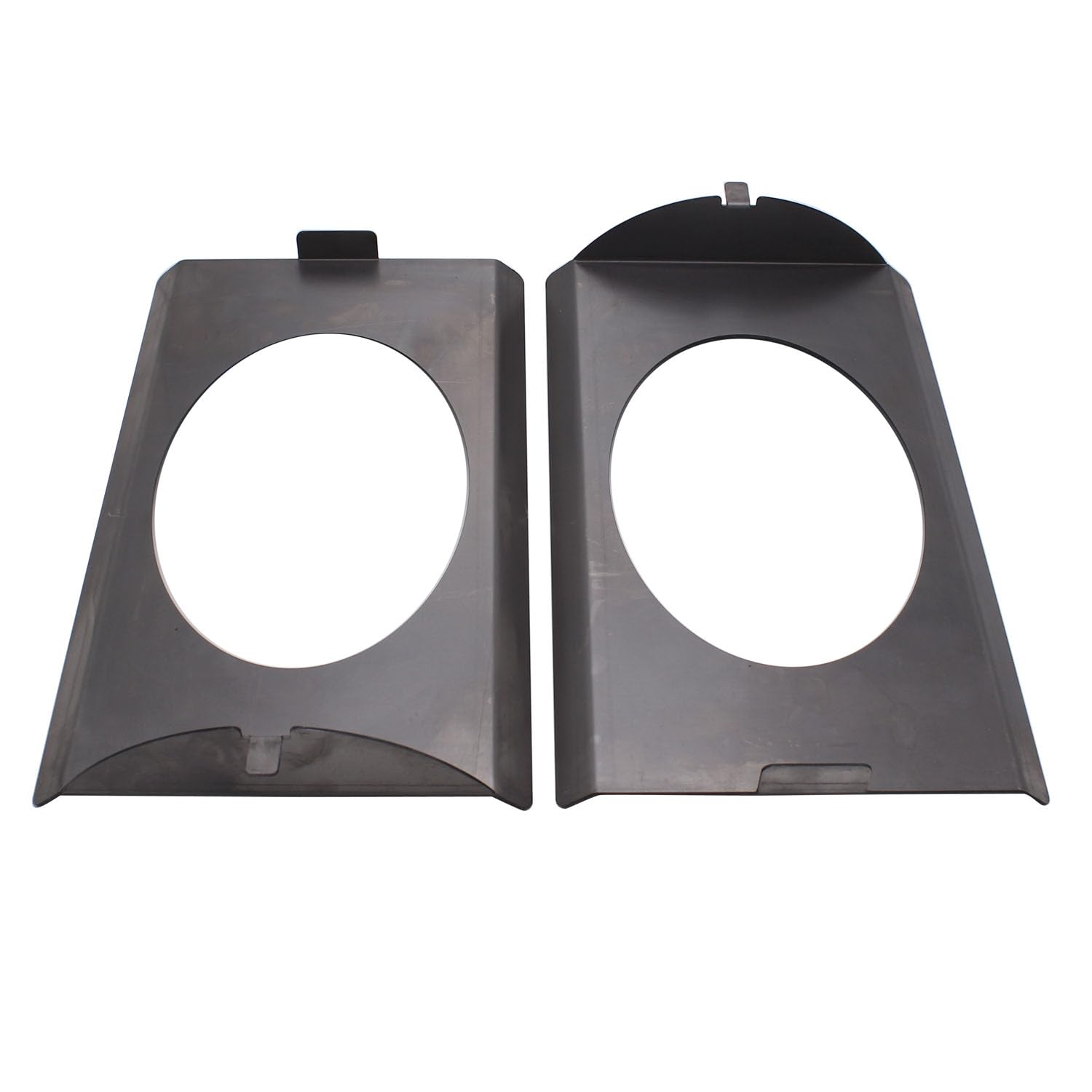 Photo 1 of 1 Pair SHLPDFM Silver Behind Seat Speaker Brackets Square Body Compatible with 1973-1987 Chevy/GMC C10 Single Cab or Crew Cap Pickup for 6x9 Speakers