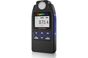 AQUAHORTI AH-SOL Solar Power Meter – High Precision Digital Solar Irradiance Meter for Solar Panel Installation, Sunlight Intensity Measurement, Research and More