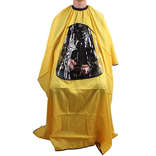 Big Sale !! Ewinever Professional Hair Salon Nylon Cape Hair Cutting Cape Barber Gown with Viewing Window (Yellow)