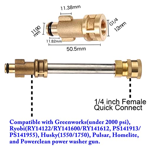M MINGLE Pressure Washer Gun Adapter, to 1/4'' Quick Connect Fitting
