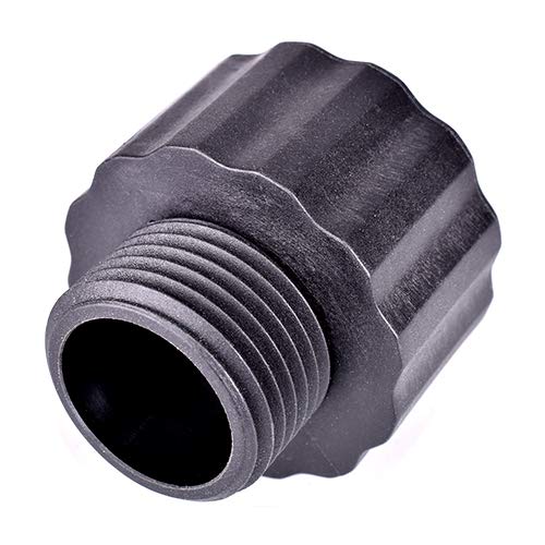 WKUP F003 Garden Hose Adapter, 3/4" GHT Male x 1" NPT Female, Rubber Washer Included on National Pipe Thread End (Pack of 2)