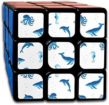 Seamless Pattern With Watercolor Sea Animals The Amazing Smart Cube,3x3x3 Stickerless Rubik's Cube For All Ages.
