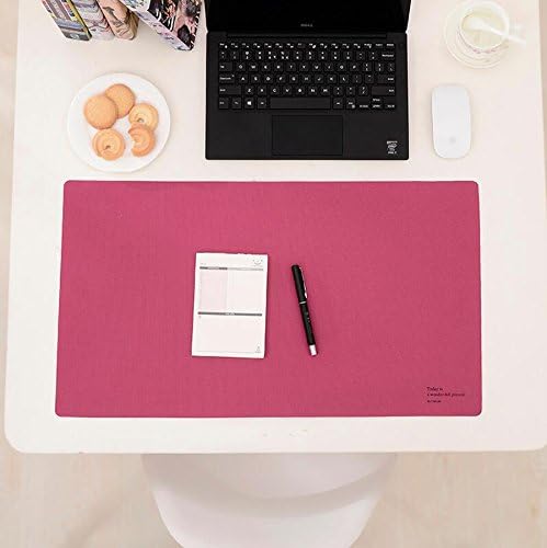 Desk Mats, Desk Pads &amp; Protector Mouse Pads Polyester Fiber Mat for Desktops and Laptops, 24''x14'' (rose red)