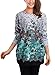 DJT Womens Long Sleeve Pattern Tunic Jumper Shirt One Size Grey T27 Blue-Floral