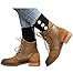 Dimore Knitted Button Boot Cuffs Faux Thick Winter Leg Warmers Boot Toppers Black