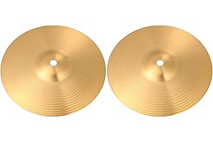 ibasenice 2pcs 8 Professional Grade 8 Brass Drum Cymbals Hi-hat Hi-hat Cymbal for Students Pros Traditional Finish Brass Stur