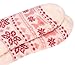 EBMORE Women's Home Super Soft Warm Winter Weight Snowflake Fleece Crew Socks One Pair(Pink) One size fits most (Women's Shoe Sizes 6-10)