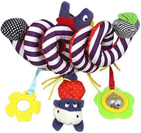 LILITRADE Baby Spiral Activity Hanging Toys, Baby Toys Prams Stroller Bed Spiral Activity Cartoon with Ringing Bell for Prams and Pushchairs Cart Seat