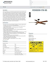 Progress Lighting Vernal Collection 60-Inch 5-Blade
