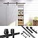 TMS® 5 FT Country Antique Dark Coffee Steel Sliding Barn Wood Door Hardware Track Set