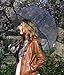 SMATI Paris - Lady’s Clear Big Birdcage Umbrella in black border – Transparent; Windproof; Auto open; Crystal style handle; French design; Dome shape umbrella