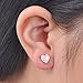 Adeser Jewelry Womens White Opal 925 Best Friend Engagement Wedding Silver Heart Stud Earrings for Girls