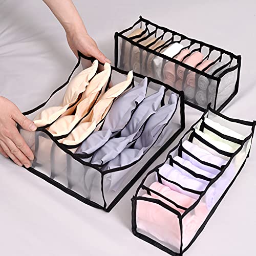 Underwear Drawer Organizer, Drawer Organizers 3 Packs Organizer, 6/7