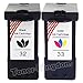 Toner Kingdom Compatible with Lexmark Ink Cartridges 32 (18C0032) and 33 (18C0033) - 2 Pack, 1PK Black & 1PK Color