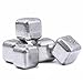Whiskey Stones, MIZOO Chilling Rocks Reusable Stainless Steel Cooling Cubes with Ice Tongs, Gift for Drinks 8 pieces