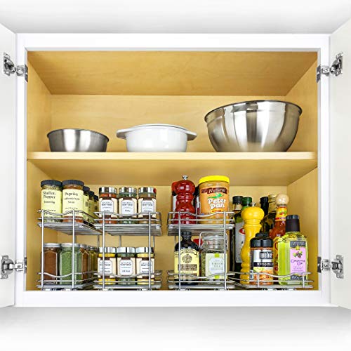 Lynk Professional Slide Out Spice Rack Upper Cabinet Organizer-8-inch