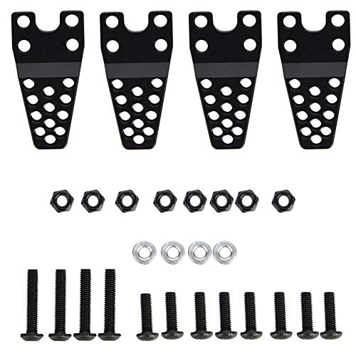 Tbest RC Shock Mount Lift, 4pcs Aluminum Lower Shock Mount Lifting Kit Fit for Axial SCX10 Remote Control Toy Car(Black) Model Toy