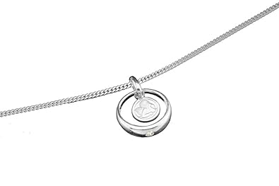 Taufring in Silber mit Schutzengel Anhänger und Gravur als Taufgeschenk & Taufschmuck