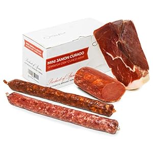 Serrano Schinken gereift ohne Knochen 1 Kg + Lomo (Lende) Duroc Natural 250 gr + Chorizo Paprikawurst Vela 200 gr…