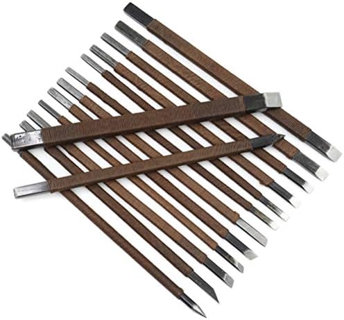 Dbtxwd 14 Pcs Carved Stone Knife Manganese Steel Knife Chisel Craft Tools For Seal Engraving Stone Lettering