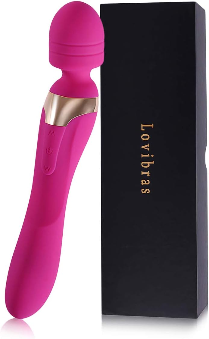 Wand Massage for Body 8 Patterns Powerful  Therapeutic Massage Sticks, 100% Waterproof and Quiet Back Leg Muscle Massage for Reducing Soreness, Loosing Tightness, and Soothing Cramps（Pink）