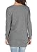levaca Womens O Neck Plain Side Split Loose Casual Baggy Pullover Dark Gray S