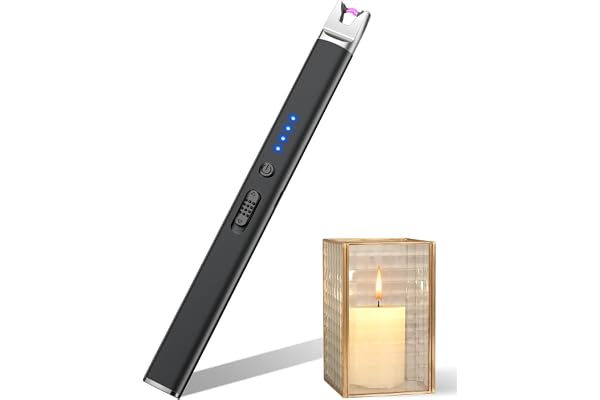 Electric Candle Lighter USB C Rechargeable BBQ Lighter Long Reach, Electronic Arc Plasma Lighter for Candles, Grill Stove, Ba
