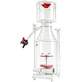 Protein Skimmer for 50-100 Gallon Saltwater Aquariums, Ultra Silent Operation (&le;35dB), DC Pump with Adjustable Flow Control, Nano-Scale Protein Skimmer, Suitable for Saltwater Aquariums &amp; Reef Tank