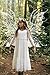 CQDY Flower Girl Dress Lace Dress for Wedding White Ivory Dress Long Sleeve 2-11(8-9T)