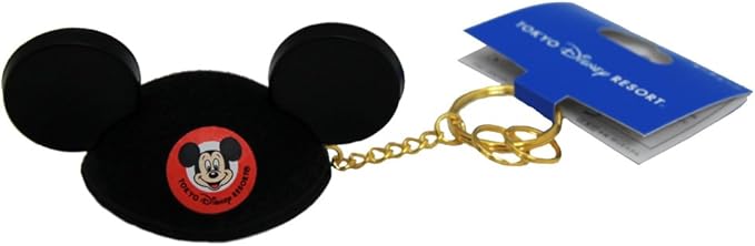 Amazon ミッキー マウス イヤーハット風 キーチェーン ミッキー柄 ディズニー キーホルダー 可愛い キーチェーン シー限定 グッズ お土産 Mickey アニメ 萌えグッズ 通販