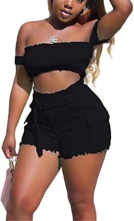 2 piece mini skirt and crop top