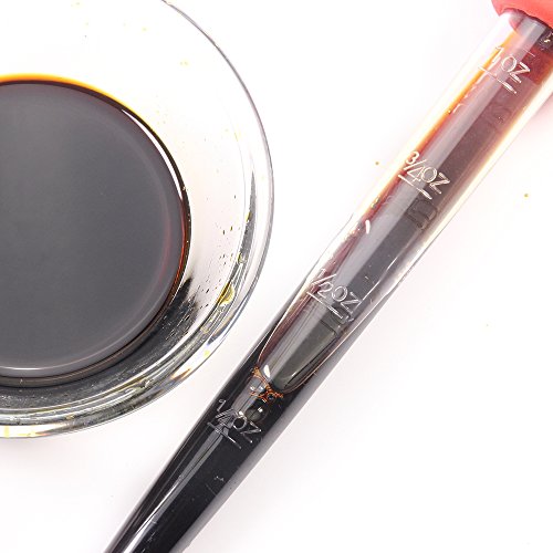 Long Turkey Basters for Cooking with Measurements, Red and White Color