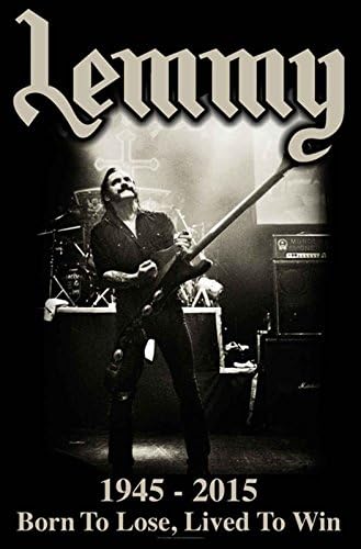 Lemmy Poster Born To Lose Live To Win Official Textile Flag 104 X 65Cm
