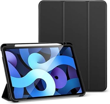 Esr Folio Case For Ipad Air 4 Case Ipad Air 4th Generation Case Ipad 10 9 2020 Case Pencil Holder Soft Flexible Case Trifold Stand Rebound Series Black Amazon Ca Electronics