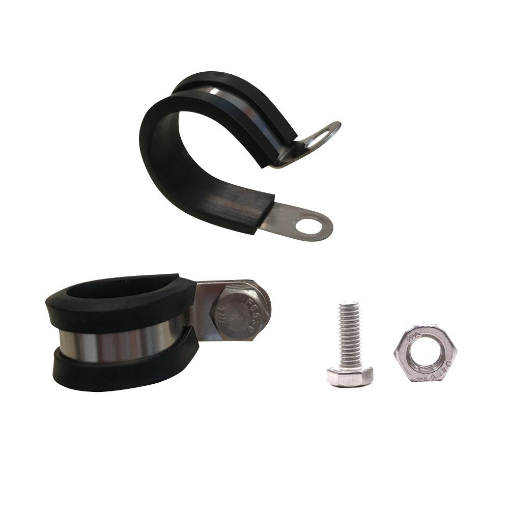 Swordfish 3249040pcs Rubber Insulated Stainless Steel Hose Clamp