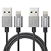 Aonsen iPhone Cable 3ft 6ft Lightning Nylon for iPhone 6/6 Plus/6s/6s Plus iPhone 5 5c 5s ipad ipod USB 2.0 Universal (Gray)