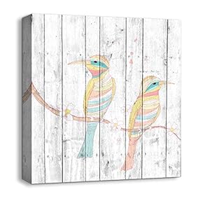 Canvas Wall Art Beautiful Flowers Painting Artwork for Home Prints Framed - 12x12 inches