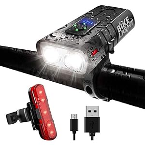 Yofidra LED Bike Lights Set – Super Bright USB Rechargeable Bicycle Lights, IPX4 Waterproof & 6 Lighting Modes, Led…