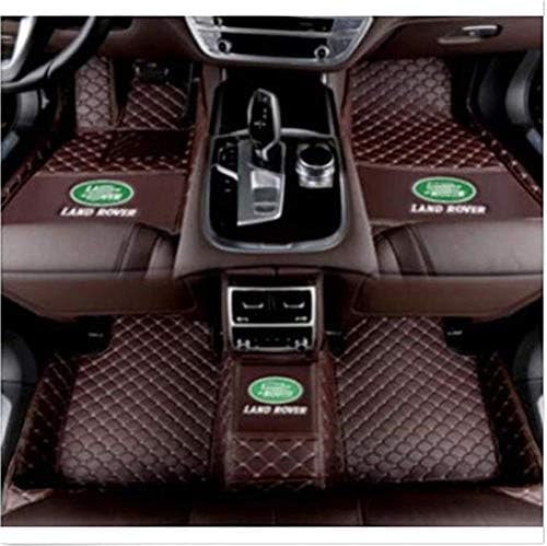 Himent Custom Fit XPE Leather 3D Full Surrounded Waterproof Car Floor Mats for Land Rover Range Rover Sport Range Rover Discovery with Logo (Coffee, Range Rover Evoque 2 Door)
