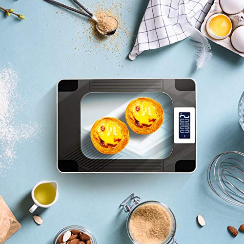 MomMed Food Scale, Digital Kitchen Scale with Highly Sensitive LCD Display for the Exact Gram Size - Professional 33lbs/15KG Baking & Cooling Scale with Large Weighing Surface & Modern Design,1g/0.1oz