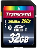 Transcend 32 GB Class 10 SDHC Flash Memory Card (TS32GSDHC10E)
